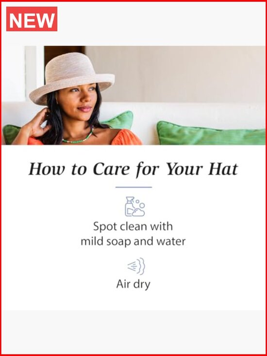 Poly-Straw Sun Hat with Adjustable Drawstring, Packable, 3.5\